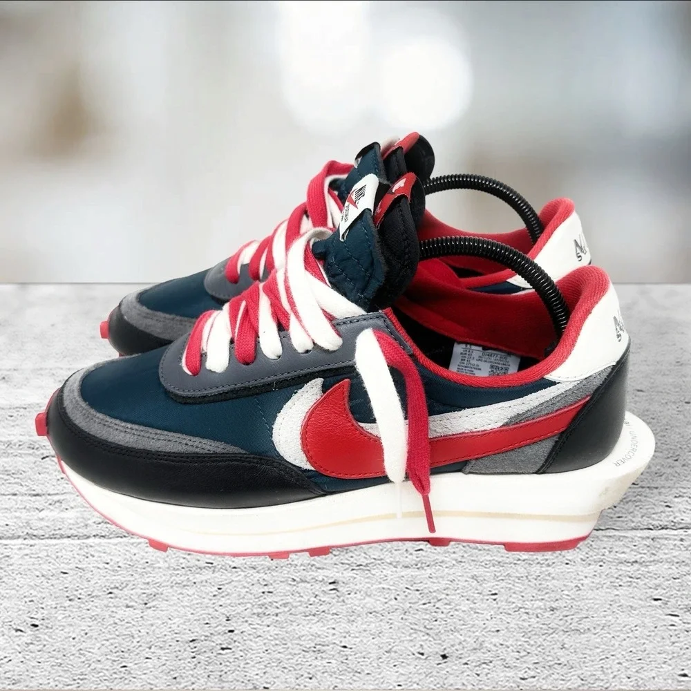 Nike LDWaffle Sacai Undercover Mens 9.5 Midnight Spruce Red DJ4877-300 Low Top